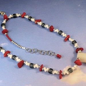 Jewelry by Scotti Jewelry - Red White Blue Gemstone Necklace Jewelry by Scotti Jewelry - Red White Blue Gemstone Necklace